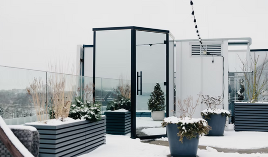 Haljas Hele Glass Mini Outdoor Sauna