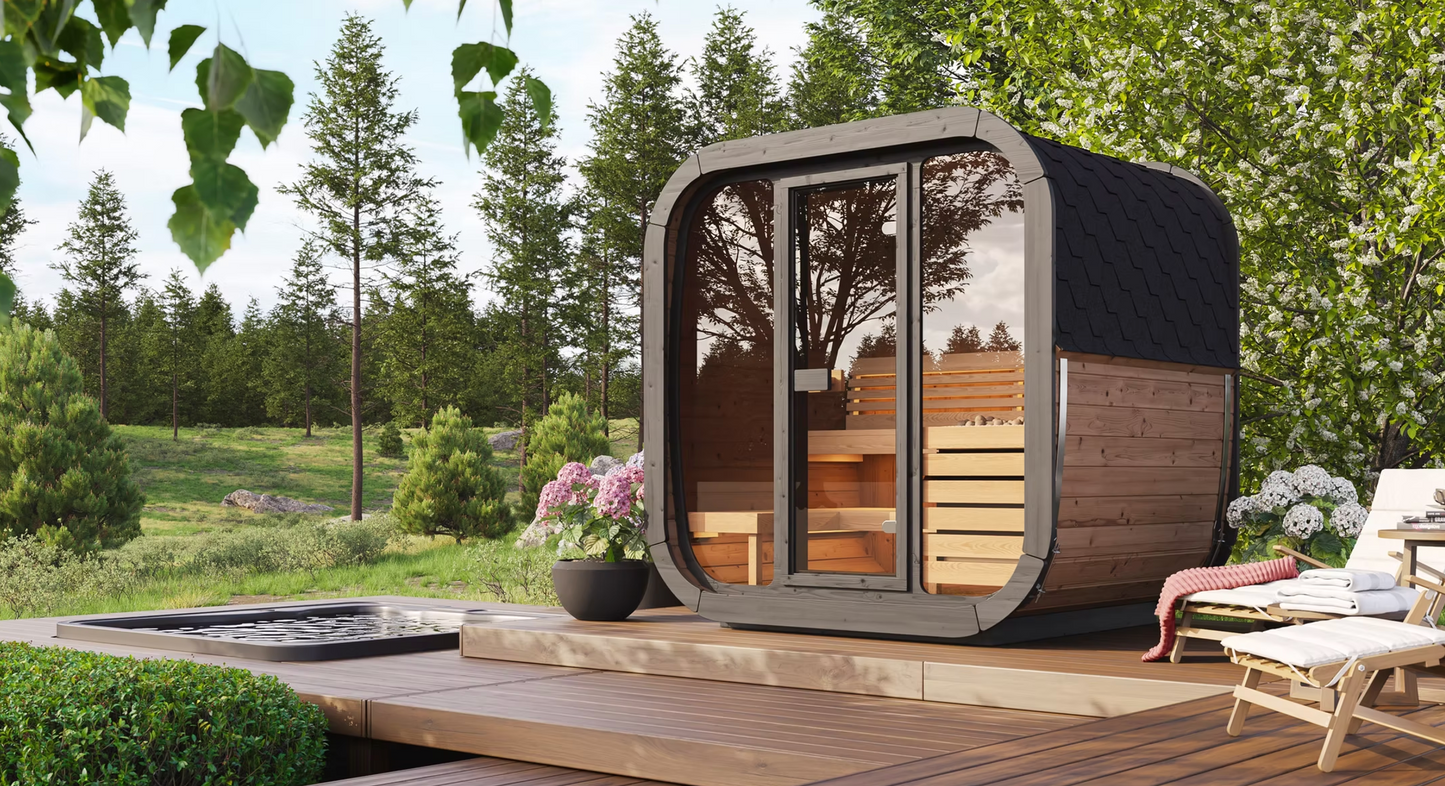 FINSAUNA Solara 400GF Outdoor Cube Sauna
