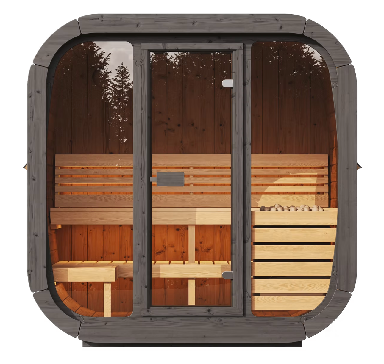 FINSAUNA Solara 400GF Outdoor Cube Sauna