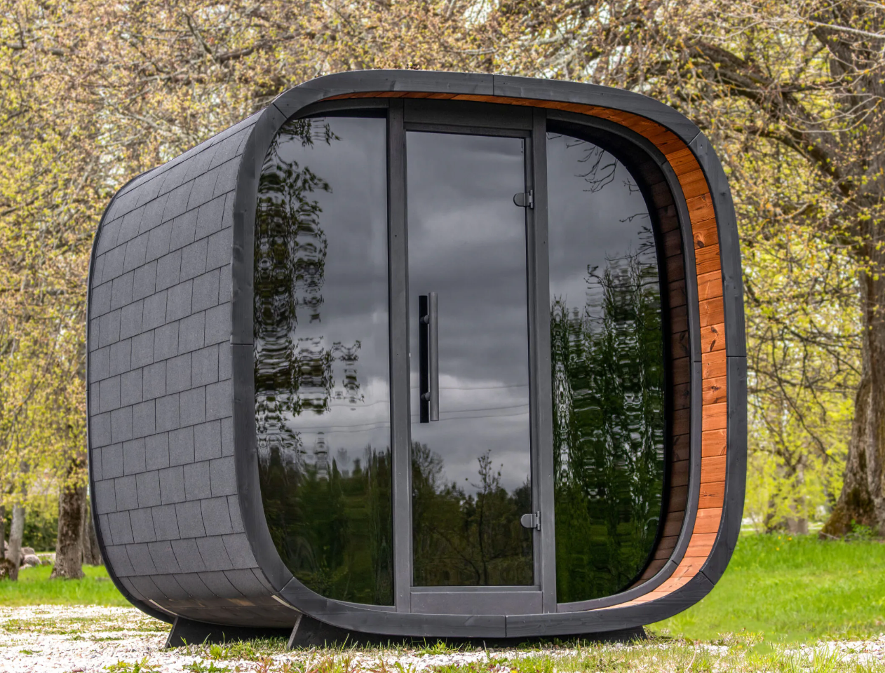 Leil® 4-Person Round Cube Mini Sauna (2.0)