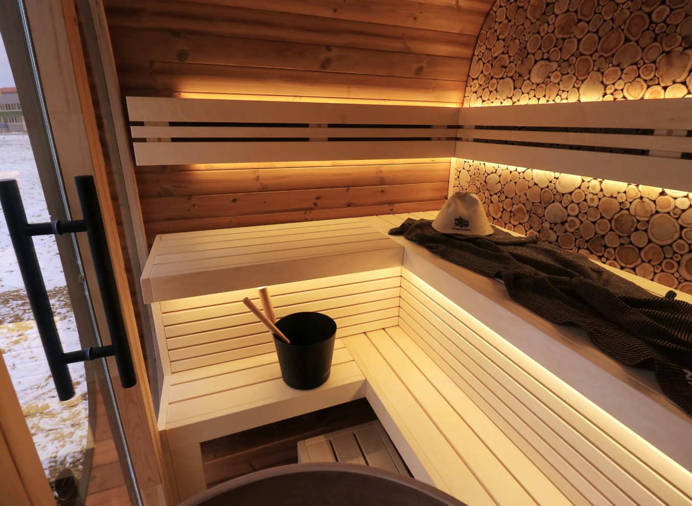 Leil® 4-Person Round Cube Mini Sauna (2.0)