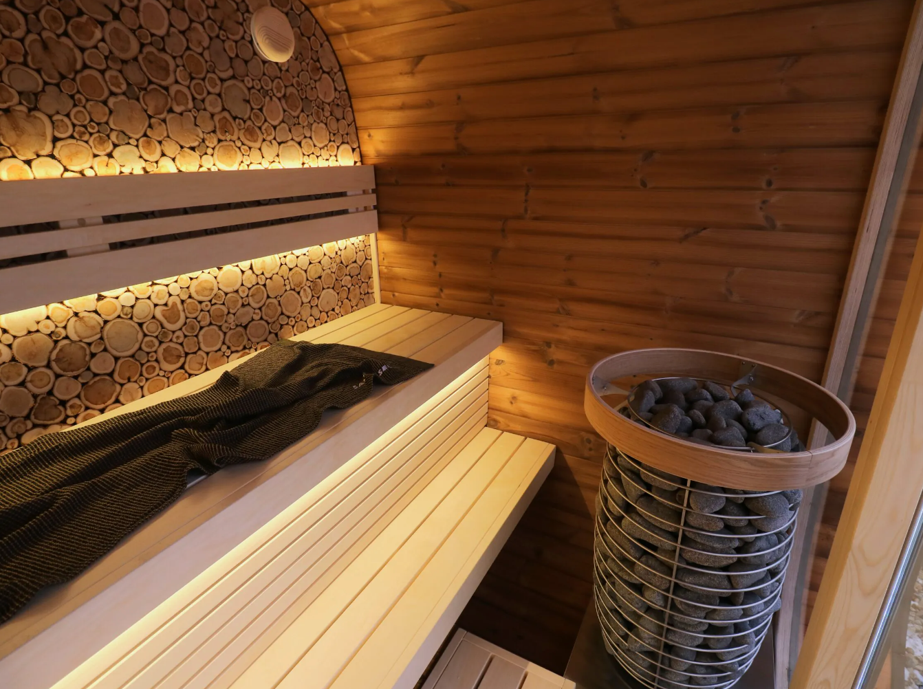 Leil® 4-Person Round Cube Mini Sauna (2.0)