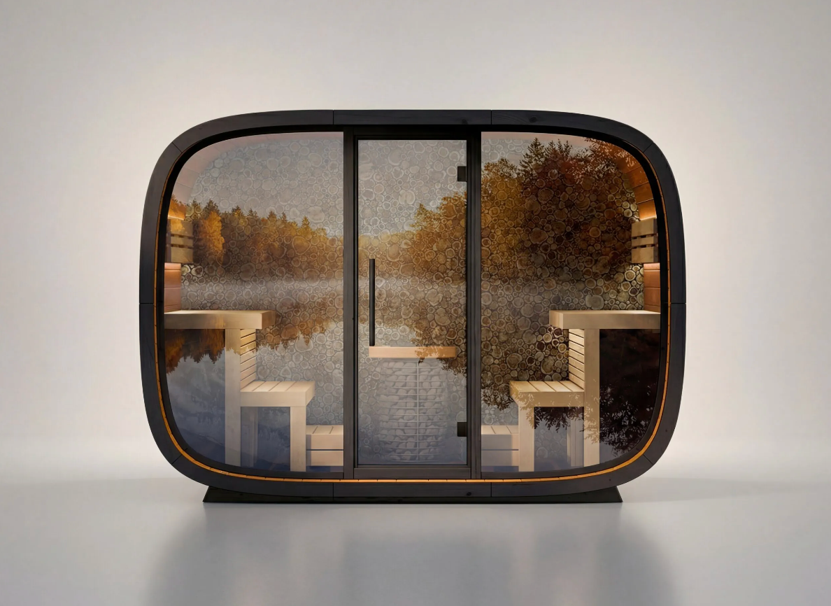 Leil® 6-Person Round Cube Single Sauna (2.0)