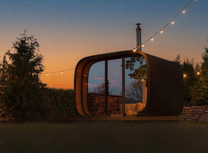 Single Outdoor Round Cube Sauna