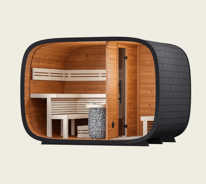 Leil® 6-Person Round Cube Double Sauna (2.6)