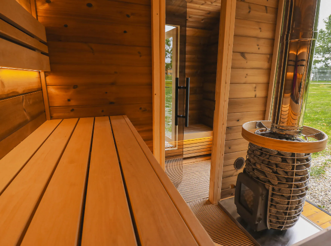 Leil® 6-Person Round Cube Double Sauna (2.6)