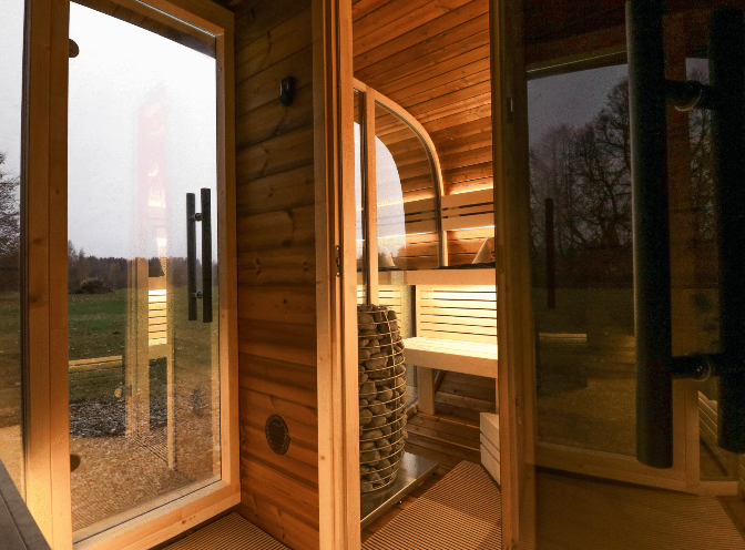 Leil® 6-Person Round Cube Double Sauna (2.6)