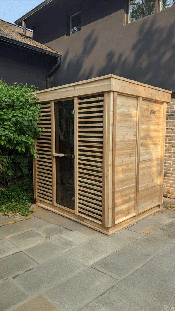 Outdoor Sauna - Pure Cube Knotty Red Cedar CU672