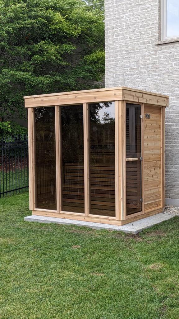 Outdoor Sauna - Pure Cube Knotty Red Cedar CU672