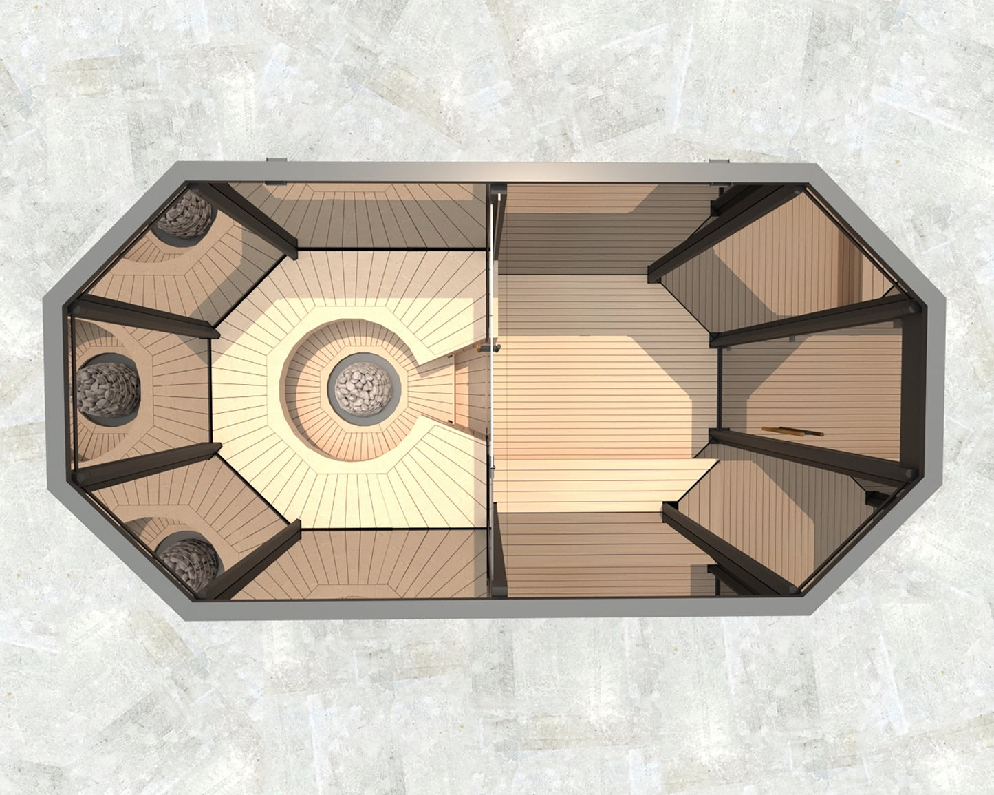 Haljas Hele Glass Double Luxury Outdoor Sauna