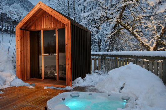 Hudson Sauna - Pure Cube Knotty Red Cedar