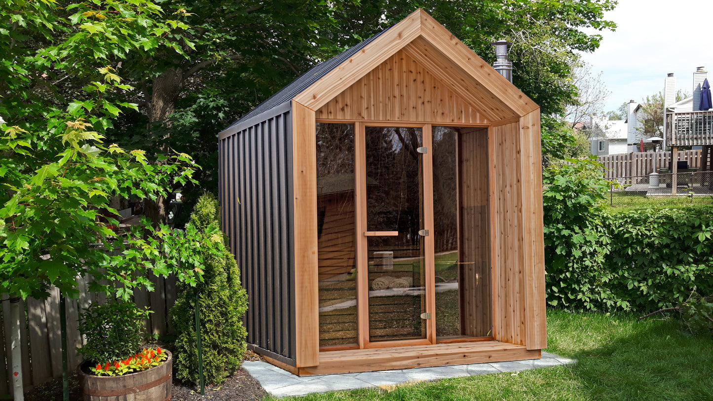 Hudson Sauna - Pure Cube Knotty Red Cedar
