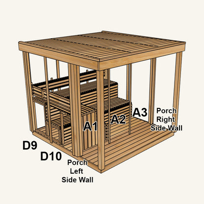 6'x7' with Porch panel layout – panel layout view 1