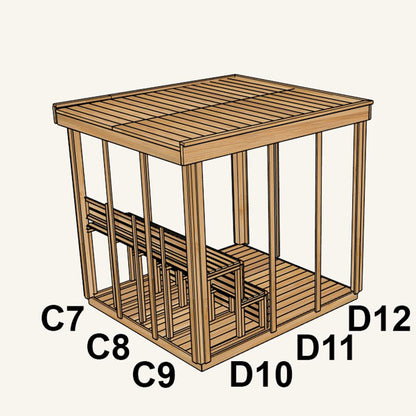 7'x7' panel layout – panel layout view 3